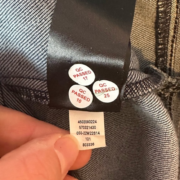 White House Black Market Sleeveless Denim Fit & Flare Dress Size 18 Embroidered - Picture 9 of 9